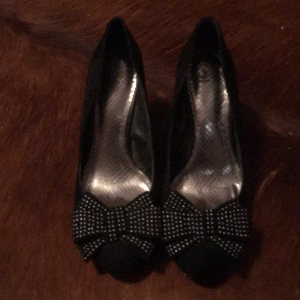 Black Silver Bow Tie